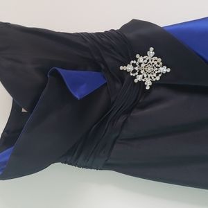 Formal Royal Blue & Black Prom Dress size Small